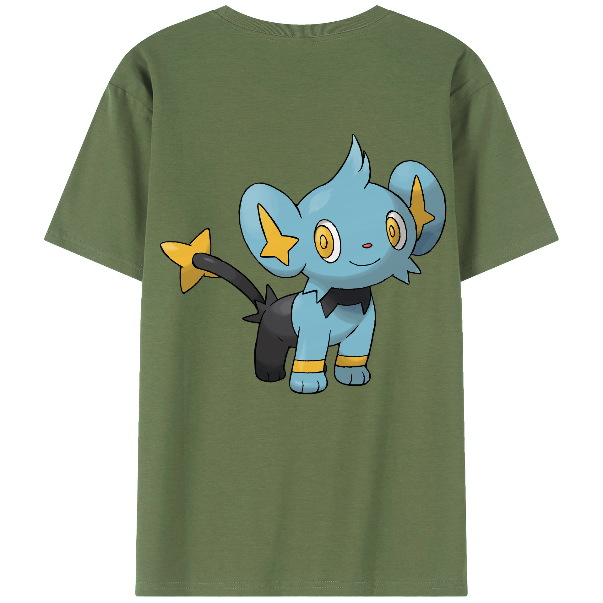 （画像用） ポケットモンスター Pokémon 綿100％ メンズ半袖Tシャツ（バックプリント） 通気性